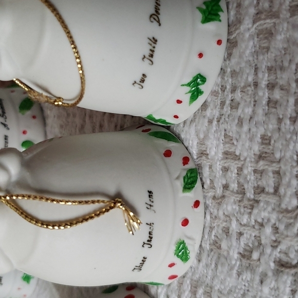Twelve days of Christmas bell ornament set, ceramic, vintage, holiday. - Picture 6 of 6